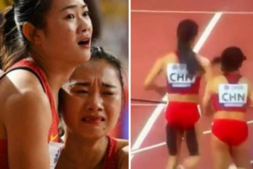 ¡LA LOCURA! Fue viral: Atletas chinas se volvieron un ocho y corrieron en sentido contrario en la final de 4×100 del Mundial de Doha (+Video)