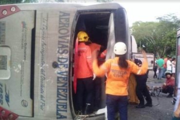 ¡TERRIBLE TRAGEDIA! Reportan varios muertos y heridos tras vuelco de autobús con destino a Táchira