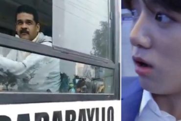 ¡INCREÍBLE! Un doble de Maduro apareció manejando un autobús en Perú y se hizo viral en las redes (+Video +Susto)