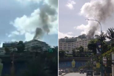 ¡ATENTOS! Reportan humo negro en las adyacencias del Hotel Tamanaco Intercontinental (+Video)