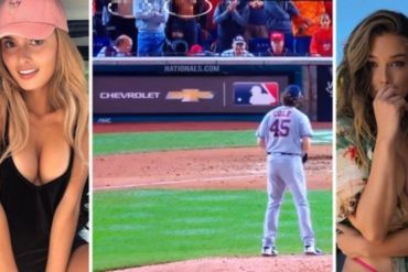 ¡QUÉ CALOR! Estas sexys modelos mostraron sus senos en juego de la MLB para distraer al pitcher de los Astros de Houston (+Videos)