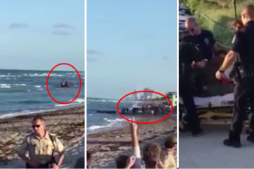 ¡INCREÍBLE! El momento en que 10 cubanos llegaron en balsa a una playa de Florida (+Video +Los recibieron con aplausos)