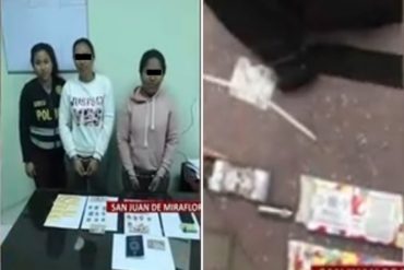 ¡SEPA! Detuvieron a venezolanas en Perú por supuestamente comercializar drogas en cajas de chucherías