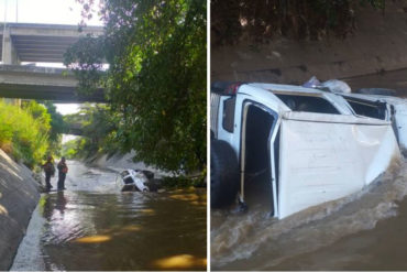 ¡ENTÉRESE! Fallece una mujer tras la caída de un vehículo particular en el río Guaire (+Fotos)