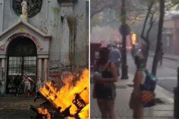 ¡GRAVE! Culmina en vandalismo otra jornada de protestas en Chile (+Video)