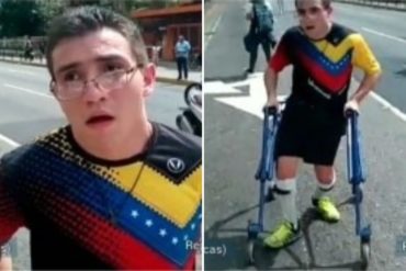 ¡ADMIRABLE! “Aquí nací y aquí me quedo”: joven con discapacidad explica por qué salió a marchar este #16Nov (+Video)