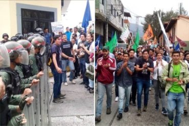 ¡VEA! Régimen de Maduro bloquea accesos a estudiantes en Mérida ante protestas #21Nov (+Foto)