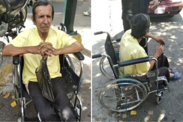 ¡DOLOROSO! Denuncian que dejaron “abandonado” frente a un CDI a señor de 67 años con fractura de cadera y Parkinson (+Fotos)