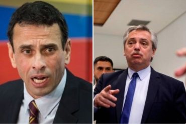 ¡DE FRENTE! Capriles al nuevo presidente de Argentina: “No se convierta usted en el cómplice que estaba esperando Maduro”