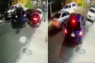 ¡IMPACTANTE! Un hombre evitó ser robado al percatarse de que era seguido por varios asaltantes (+Video)