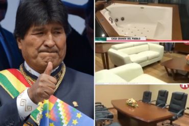 ¡NO SE LO PIERDA! Revelan los “humildes” lujos de Evo Morales en su residencia oficial: incluye jacuzzi y cama de 3 metros (+Video)