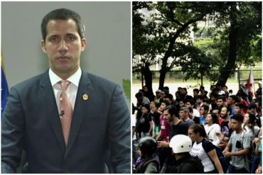 ¡ESPALDARAZO! Guaidó destaca marcha estudiantil de este #21Nov y pide seguir protestando en las calles hasta convencer a los militares