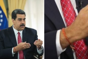 ¡LE MOSTRAMOS! La pulserita para el “mal de ojo” que lució Nicolás Maduro este #17Nov (+Fotos)