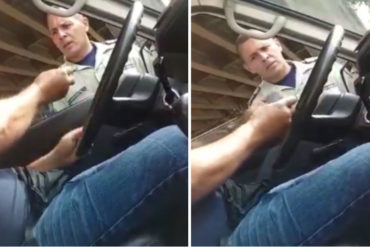 ¡CAPTURADO! Con las manos en la masa: Pillaron a policía mientras “matraqueaba” a pasajero en plena vía (+Video)