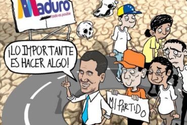 ¡DIRECTO! «Hacer algo, sin un plan”: la dura caricatura que critica la más reciente estrategia de Guaidó (+Fuerte imagen)