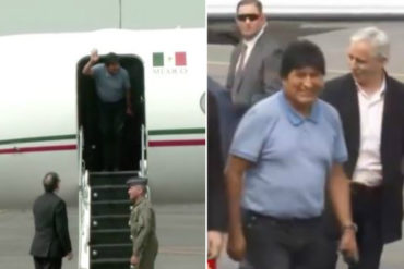 ¡LO ÚLTIMO! Evo Morales arriba a México como asilado político tras presentar su renuncia (+Foto +Videos)