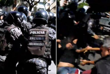 ¡URGENTE! La trifulca que se armó cuando la PNB intentó llevarse detenidos a varios manifestantes en la avenida Libertador (+Videos)