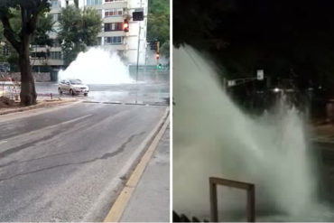 ¡ATENCIÓN! Se reventó una tubería de aguas blancas en El Cafetal este #30Nov: Suspenderán el servicio (+Videos)