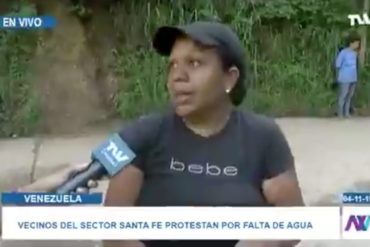 ¡ENTÉRESE! Habitantes del sector “Las Minitas” protestan en el distribuidor Santa Fe por falta de agua