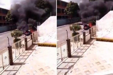 ¡NO SE JUSTIFICA! Un vehículo se incendió en El Marqués: los bomberos no pudieron llegar al lugar debido a que no tenían transporte (+Video)