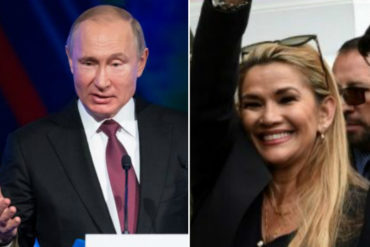 ¡ÚLTIMA HORA! Rusia reconoce a Jeanine Áñez como “nueva líder” de Bolivia (Golpe duro para Maduro)