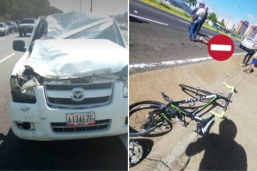 ¡LAMENTABLE! Ciclista falleció arrollado por una camioneta en Puerto Ordaz (+Fotos)