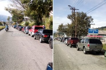 ¿HASTA CUÁNDO? Merideños vuelven a ser sometidos a largas colas para poder surtir gasolina #7Dic (Fotos)