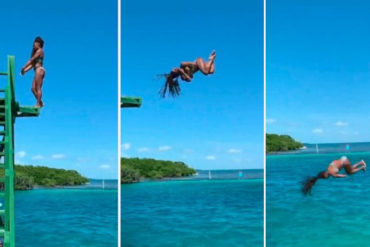 ¡NO SE LO PIERDA! El increíble salto de Simone Biles desde un trampolín (+Video)