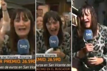 ¡NO SE LO PIERDA! “¡Mañana no voy a trabajar!”: La euforia en vivo de una periodista que ganó el premio gordo de la lotería española (+Video)