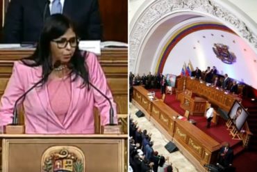 ¡VEA! Una Delcy alterada se burló de Trump desde la ANC: “Fracasó en sus intentos para derrocar la revolución bolivariana” (+Video)