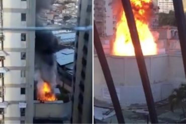 ¡SE LO MOSTRAMOS! Reportan incendio en subestación de Los Ruices este #19Dic (+Videos)