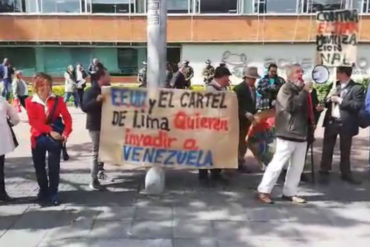 ¡LE MOSTRAMOS! Comunistas en Colombia realizan pírrica protesta por reunión del Tiar (+Video)