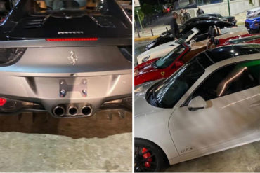 ¡LE MOSTRAMOS! La lluvia de carros de lujo (Ferrari y otros) en lujoso restaurante de Las Mercedes que generó gran polémica en redes (+Fotos +Video)