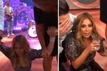 ¡IMPACTANTE! Conductora de Telemundo se desploma durante su debut musical en programa en vivo (+Video)