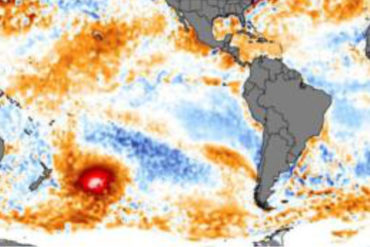 ¡LE INTERESA! Una “mancha caliente” del tamaño de Venezuela se mueve a Sudamérica desde el Pacífico (+Efectos)