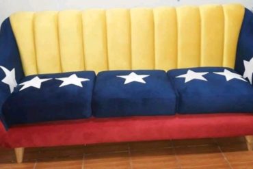 ¡VEAN! El mueble con el tricolor venezolano que ofrece un empresario peruano y generó malestar en redes: “Una falta de respeto” 