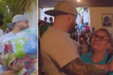 ¡GRAN GESTO! Nacho sorprendió a un grupo de abuelitos con donaciones y un concierto improvisado (+Video)