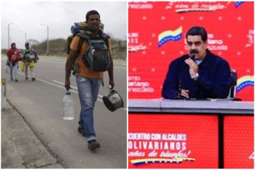 ¿QUÉ LE DIERON? Según Maduro, los venezolanos que se fueron al exterior están regresando por “montones”