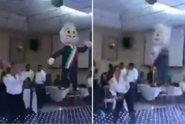 ¡SÉPALO! Diputados mexicanos le dieron con todo a una piñata de López Obrador  (+Video)