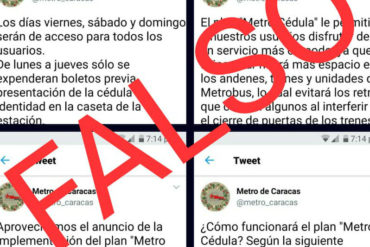 ¡NO CAIGA! Desmienten implementación de plan para usar el Metro de Caracas por número de cédula (+Es un «fake news»)