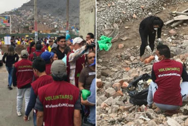 ¡GRAN LABOR! Venezolanos limpian las laderas del río que abastece de agua potable a Lima (+Fotos)