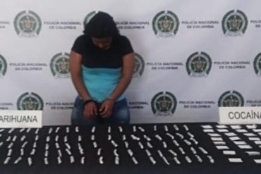 ¡JOYITA! Policía capturó en Medellín a venezolana con más 100 dosis de marihuana