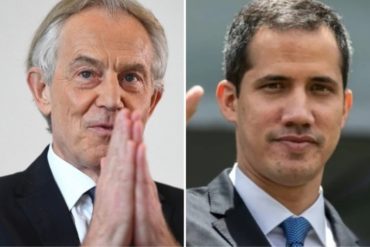 ¡NO SE LO PIERDA! El saludo entre Guaidó y el exprimer ministro de Reino Unido Tony Blair (+Foto)