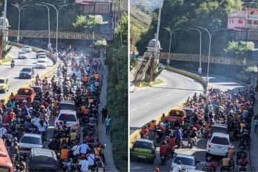 ¡PENDIENTES! Reportaron una “horda” de motorizados avanzando hacia Caracas este #23Ene (+Fotos)