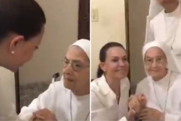 ¡CONMOVEDOR! La bendición que recibió María Corina Machado de una monja en Yaracuy (+Video)