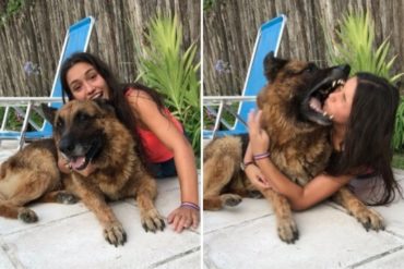 ¡QUÉ FUERTE! Se iba a tomar una selfie con su perro pero él no se lo tomó bien (+Fotos +Cómo quedó la dueña)