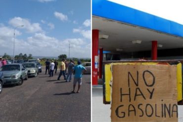 ¡INDIGNADOS! Conductores en Guayana protestan este #22Ene por la falta de gasolina (+Foto)