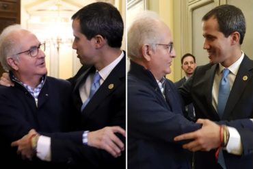 ¡SE LAS MOSTRAMOS! En fotos: así fue el reencuentro de Juan Guaidó con Antonio Ledezma en Madrid este #25Ene