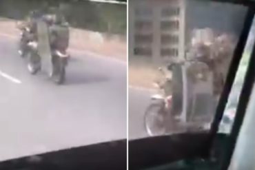 ¡TENSIÓN! Así persiguieron el camión con las sillas que se usaron en la sesión de la AN (los detuvieron) (+Video)