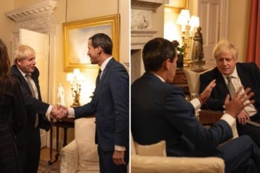 ¡SE LAS MOSTRAMOS! Guaidó sostuvo encuentro con el primer Ministro de Reino Unido, Boris Johnson (+Fotos)